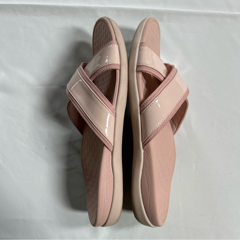 Vionic Women's Pink Merced Cross Strap Orthotic Slide Sandals Sz 12 VGUC - Picture 5 of 8
